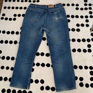 Levi's Vintage 619 Orange Tab Jeans Mens 35x28 Faded Relaxed Denim Straight Leg